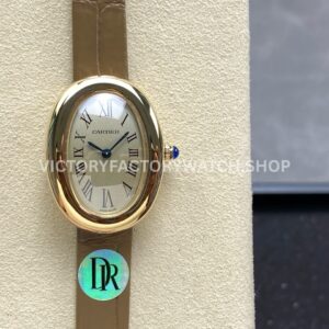 DR Factory Cartier Baignoire WGBA0007 31.4mm Yellow Gold Leather Strap Roman Numerals Silver Dial (7) DR Factory Cartier Baignoire WGBA0007 Roman numerals silver dial