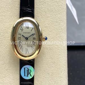 DR Factory Cartier Baignoire WGBA0007 31.4mm Yellow Gold Leather Strap Silver Dial (11) DR Factory Cartier Baignoire WGBA0007 yellow gold silver dial