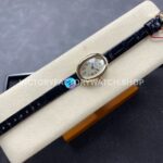 DR Factory Cartier Baignoire WGBA0007 31.4mm Yellow Gold Leather Strap Silver Dial