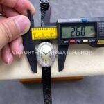 DR Factory Cartier Baignoire WGBA0007 31.4mm Yellow Gold Leather Strap Silver Dial