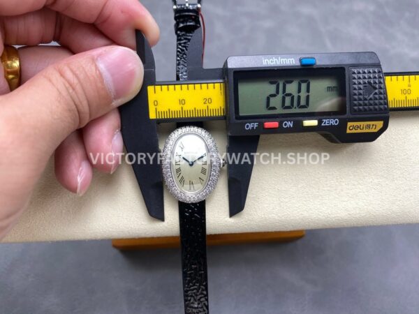 DR Factory Cartier Baignoire WGBA0007 31.4mm Yellow Gold Leather Strap Silver Dial