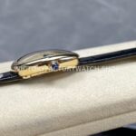 DR Factory Cartier Baignoire WGBA0007 31.4mm Yellow Gold Leather Strap Silver Dial