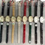 DR Factory Cartier Baignoire WJBA0031 31.4mm Rose Gold Red Leather  Strap Diamond Bezel Roman Numerals Silver Dial