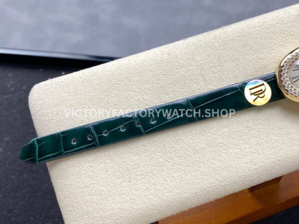 DR Factory Cartier Baignoire WJBA0038 31.4mm Yellow Gold Diamond Bezel Roman Numerals Silver Dial