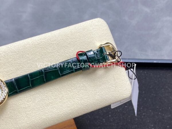 DR Factory Cartier Baignoire WJBA0038 31.4mm Yellow Gold Diamond Bezel Roman Numerals Silver Dial