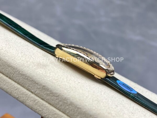 DR Factory Cartier Baignoire WJBA0038 31.4mm Yellow Gold Diamond Bezel Roman Numerals Silver Dial