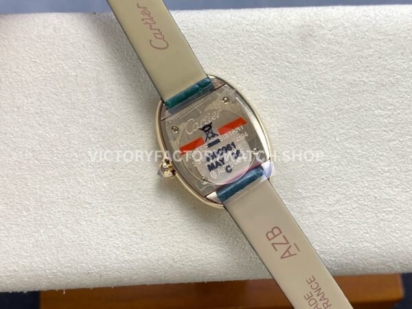 DR Factory Cartier Baignoire WJBA0038 31.4mm Yellow Gold Diamond Bezel Roman Numerals Silver Dial