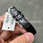 F1 Factory Cartier Santos Dumont W2SA0011 31.4mm Steel Leather Strap Roman Numerals Silver Dial ( (4) F1 Factory Cartier Santos Dumont W2SA0011 31.4mm Rose Gold Bezel Leather Strap Roman Numerals Silver Dial