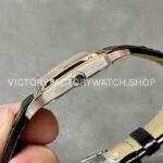 F1 Factory Cartier Santos Dumont W2SA0011 31.4mm Steel Leather Strap Roman Numerals Silver Dial ( (6) F1 Factory Cartier Santos Dumont W2SA0011 31.4mm Rose Gold Bezel Leather Strap Roman Numerals Silver Dial