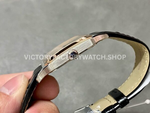 F1 Factory Cartier Santos Dumont W2SA0011 31.4mm Steel Leather Strap Roman Numerals Silver Dial ( (6) F1 Factory Cartier Santos Dumont W2SA0011 31.4mm Rose Gold Bezel Leather Strap Roman Numerals Silver Dial