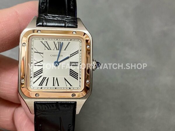 F1 Factory Cartier Santos Dumont WGSA0022 rose gold bezel silver dial