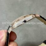 F1 Factory Cartier Santos Dumont W2SA0017 33.9mm Steel Leather Strap Roman Numerals Silver Dial ( (4) F1 Factory Cartier Santos Dumont W2SA0017 33.9mm Rose Gold Bezel Leather Strap Roman Numerals Silver Dial