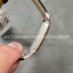 F1 Factory Cartier Santos Dumont W2SA0017 33.9mm Steel Leather Strap Roman Numerals Silver Dial ( (8) F1 Factory Cartier Santos Dumont W2SA0017 33.9mm Rose Gold Bezel Leather Strap Roman Numerals Silver Dial