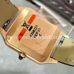 F1 Factory Cartier Santos Dumont WGSA0022 27.5mm Rose Gold Leather Strap Roman Numerals Silve (6) F1 Factory Cartier Santos Dumont WGSA0022 27.5mm Rose Gold Leather Strap Roman Numerals Silver Dial