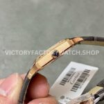 F1 Factory Cartier Santos Dumont WGSA0022 27.5mm Rose Gold Leather Strap Roman Numerals Silver (1) F1 Factory Cartier Santos Dumont WGSA0022 27.5mm Rose Gold Leather Strap Roman Numerals Silver Dial