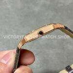 F1 Factory Cartier Santos Dumont WGSA0032 33.9mm Rose Gold Leather Strap Roman Numerals Silve (7) F1 Factory Cartier Santos Dumont WGSA0032 33.9mm Rose Gold Leather Strap Roman Numerals Silver Dial