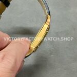 F1 Factory Cartier Santos Dumont WGSA0077 31.4mm Yellow Gold Leather Strap Roman Numerals Black Dial