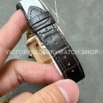 F1 Factory Cartier Santos Dumont WHSA0021 31.4mm Rose Gold Leather Strap Roman Numerals Silver Dial