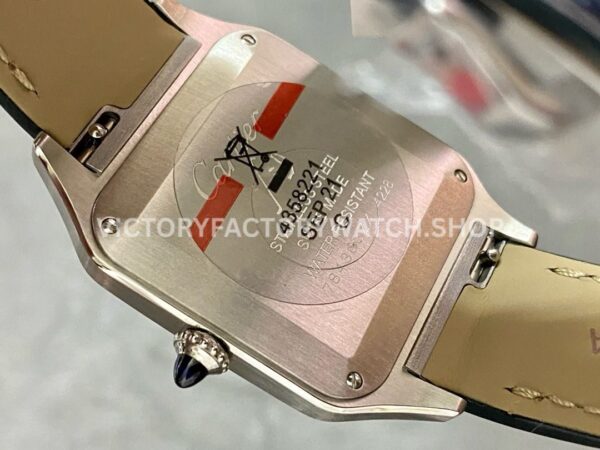 F1 Factory Cartier Santos Dumont WSSA0022 31.4mm Steel Leather Strap Roman Numerals Silver Dial
