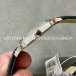 F1 Factory Cartier Santos Dumont WSSA0022 31.4mm Steel Leather Strap Roman Numerals Silver Dial
