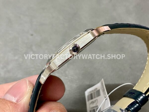 F1 Factory Cartier Santos Dumont WSSA0022 31.4mm Steel Leather Strap Roman Numerals Silver Dial