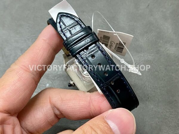 F1 Factory Cartier Santos Dumont WSSA0022 31.4mm Steel Leather Strap Roman Numerals Silver Dial