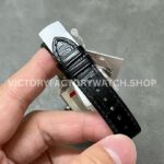F1 Factory Cartier Santos Dumont WSSA0023 27.5mm Steel Leather Strap Roman Numerals Black Dial (7) F1 Factory Cartier Santos Dumont WSSA0023 27.5mm Steel Leather Strap Roman Numerals Black Dial