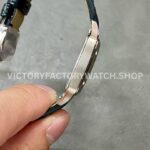 F1 Factory Cartier Santos Dumont WSSA0023 27.5mm Steel Leather Strap Roman Numerals Silver Dial