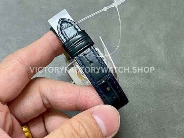 F1 Factory Cartier Santos Dumont WSSA0023 27.5mm Steel Leather Strap Roman Numerals Silver Dial