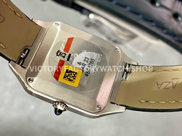 F1 Factory Cartier Santos Dumont WSSA0023 27.5mm Steel Leather Strap Roman Numerals Silver Dial