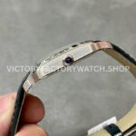 F1 Factory Cartier Santos Dumont WSSA0032 33.9mm Steel Leather Strap Roman Numerals Silver Dial