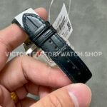 F1 Factory Cartier Santos Dumont WSSA0032 33.9mm Steel Leather Strap Roman Numerals Silver Dial