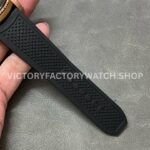 F5 Factory Cartier Calibre de Cartier Diver W7100052 42mm Rose Gold Rubber Strap Roman Numerals Black Dial