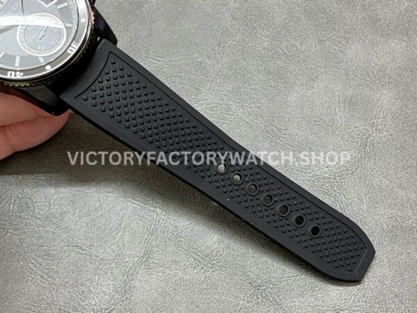 F5 Factory Cartier Calibre de Cartier Diver WSCA0006 42mm Black Steel Black Rubber Strap Roman Numerals Black Dial