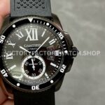 F5 Factory Cartier Diver WSCA0006 black dial rubber strap