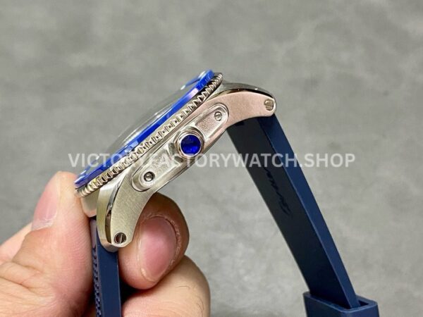 F5 Factory Cartier Calibre de Cartier Diver WSCA0010 42mm Steel Blue Rubber Strap Roman Numerals Blue Dial