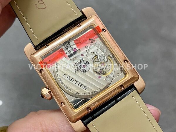 F5 Factory Cartier Tank MC W5330001 34mm Rose Gold Leather Strap Roman Numerals White Dial (4) F5 Factory Cartier Tank MC W5330001 34mm Rose Gold Leather Strap Roman Numerals White Dial