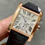 F5 Factory Cartier Tank MC W5330001 34mm Rose Gold Leather Strap Roman Numerals White Dial (7) F5 Factory Cartier Tank MC W5330001 34mm Rose Gold Leather Strap Roman Numerals White Dial