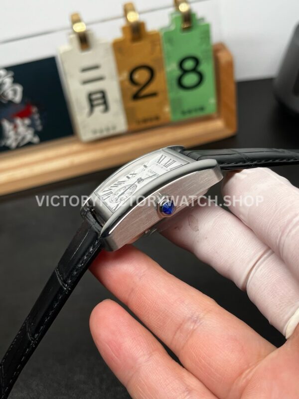 F5 Factory Cartier Tank MC W5330003 34mm Steel Leather Strap Roman Numerals White Dial (3) F5 Factory Cartier Tank MC W5330003 34mm Steel Leather Strap Roman Numerals White Dial