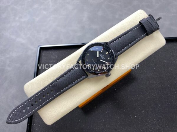 GF Factory Blancpain Fifty Fathoms Bathyscaphe 5000-0130-B52A 43mm Ceramic Textile Strap Black Dial