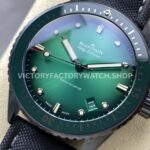 GF Factory Blancpain Fifty Fathoms Bathyscaphe 5000 0153 01S 43mm Ceramic Textile Strap Green Dial (2) GF Factory Blancpain Fifty Fathoms Bathyscaphe 5000 0153 01S 43mm Ceramic Textile Strap Green Dial