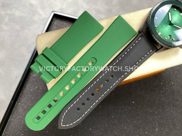 GF Factory Blancpain Fifty Fathoms Bathyscaphe 5000 0153 01S 43mm Ceramic Textile Strap Green Dial (9) GF Factory Blancpain Fifty Fathoms Bathyscaphe 5000 0153 01S 43mm Ceramic Textile Strap Green Dial