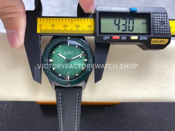 GF Factory Blancpain Fifty Fathoms Bathyscaphe 5005-0153-NABA 43mm Ceramic Textile Strap Green Dial