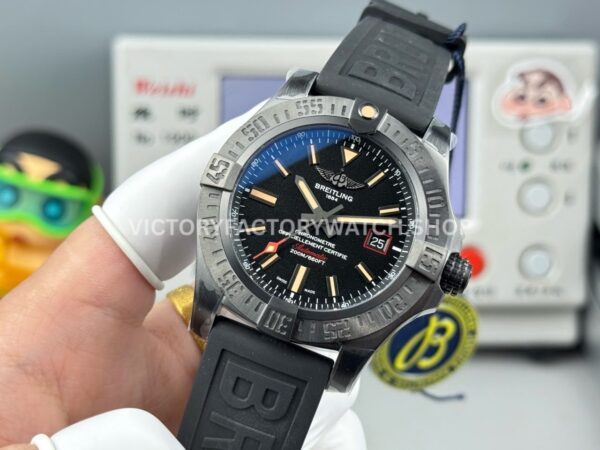 GF Factory Breitling Avenger Blackbird V17311101B1W1 44mm Titanium Military Canvas Strap Black Dial