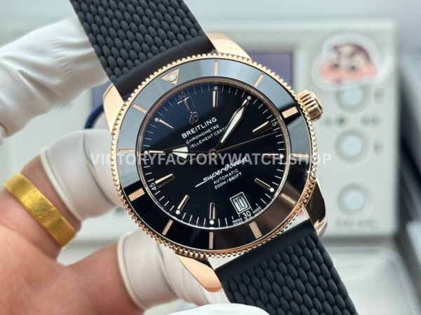 GF Factory Breitling Superocean Heritage B20 RB2010121B1S1 42mm Rose Gold Rubber Strap Black Dial (5) GF Factory Breitling Superocean Heritage B20 RB2010121B1S1 42mm Rose Gold Rubber Strap Black Dial