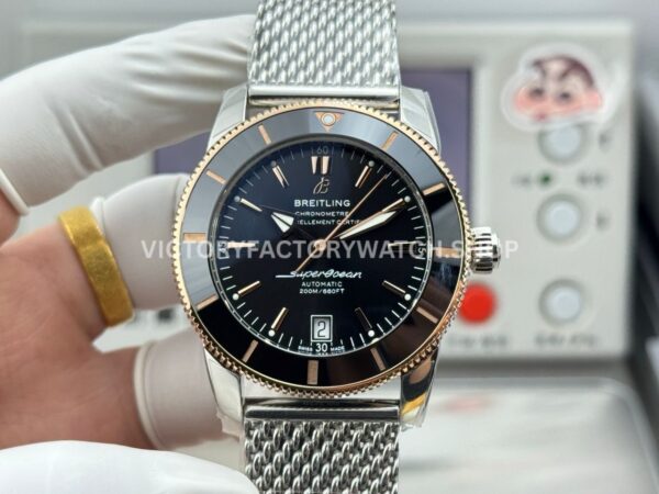 GF Factory Breitling Superocean Heritage B20 UB2010121B1A1 42mm GoldSteel Black Dial (8) GF Breitling Superocean Heritage B20 UB2010121B1A1 gold steel