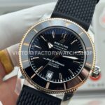 GF Factory Breitling Superocean Heritage B20 UB2010121B1A1 42mm Rubber Strap Gold/Steel Black Dial