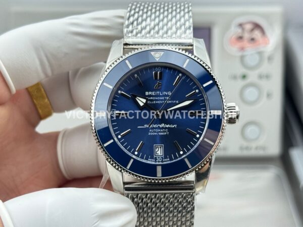GF Breitling Superocean Heritage II AB2010 steel bracelet blue dial