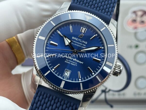 GF Factory Breitling Superocean Heritage ll AB2010 42mm Steel Rubber Strap Blue Dial
