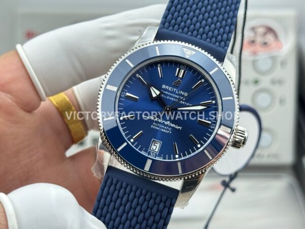 GF Factory Breitling Superocean Heritage ll AB2010 42mm Steel Rubber Strap Blue Dial